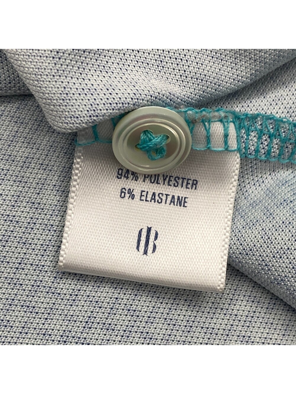 Holderness & Bourne Polo Shirt Mens M Tailored Blue Geometric Performance Golf - Picture 8 of 9